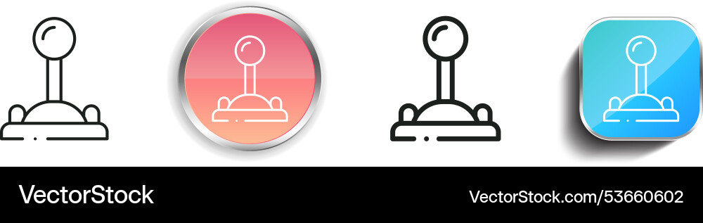 Electronic icon thin linear regular and button vector image