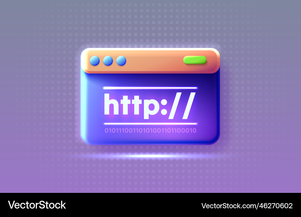 Http window web page browser global link online Vector Image