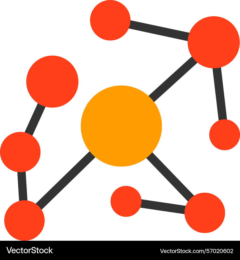 Knowledge graph flat style icon design Vector Image