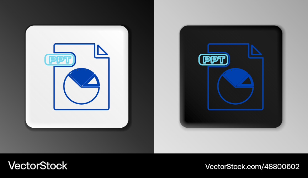 Line ppt file document download button icon Line ppt file document download button icon vector image