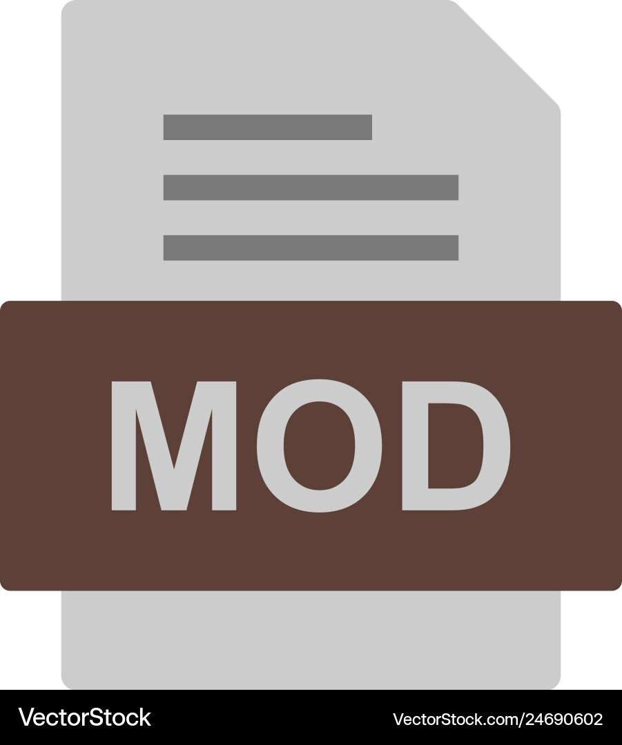 Mod file document icon Vector Image