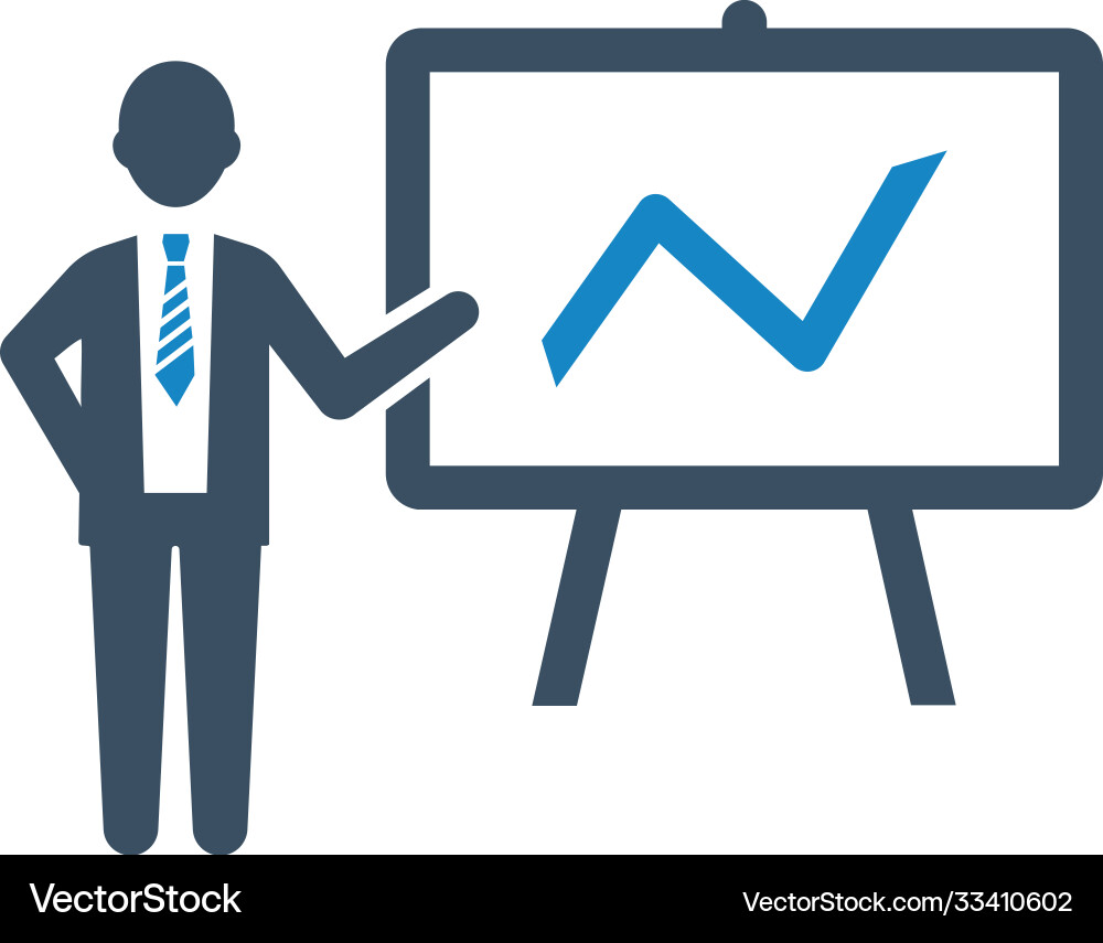 Presentation solution icon Presentation solution icon vector image