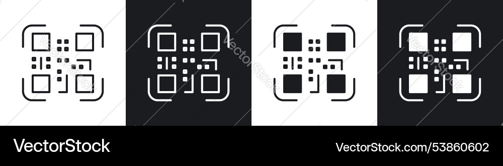 Qr code icon set Qr code icon set vector image