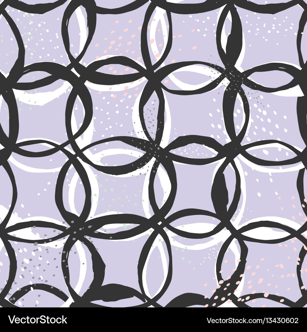 Seamless pattern design with sketchy circles Seamless pattern design with sketchy circles vector image