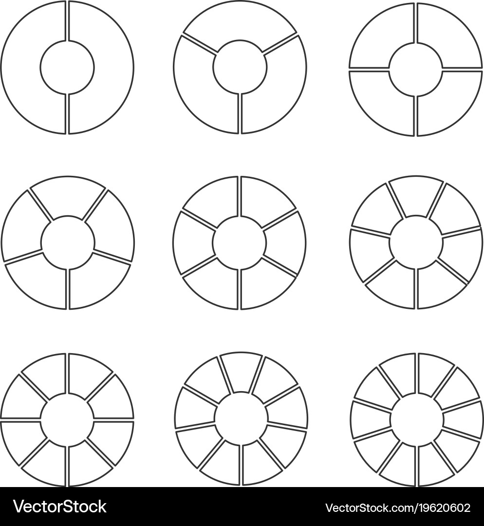 Segmented Circle Chart vector image