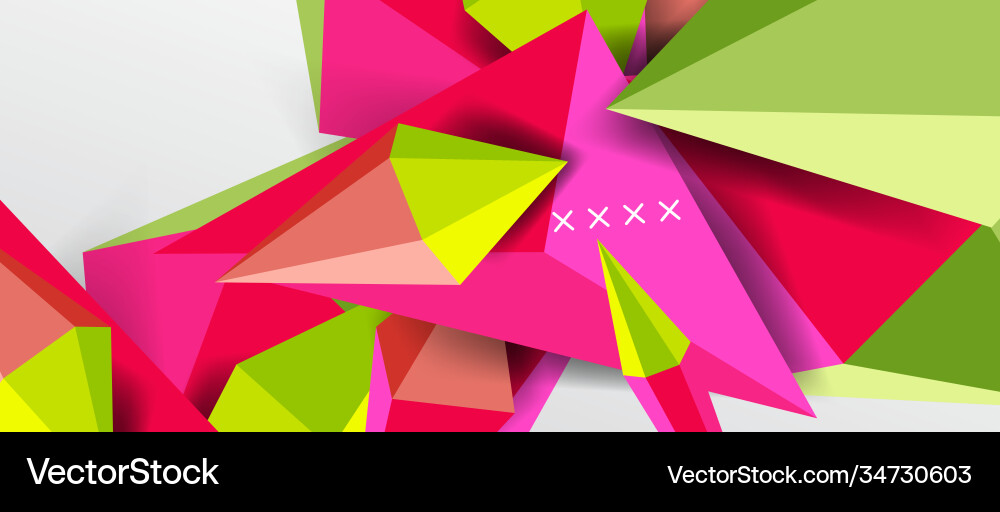 3d low poly abstract shape background Vector Image