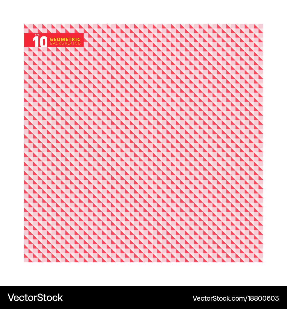 Abstract geometric triangle red pattern vector image
