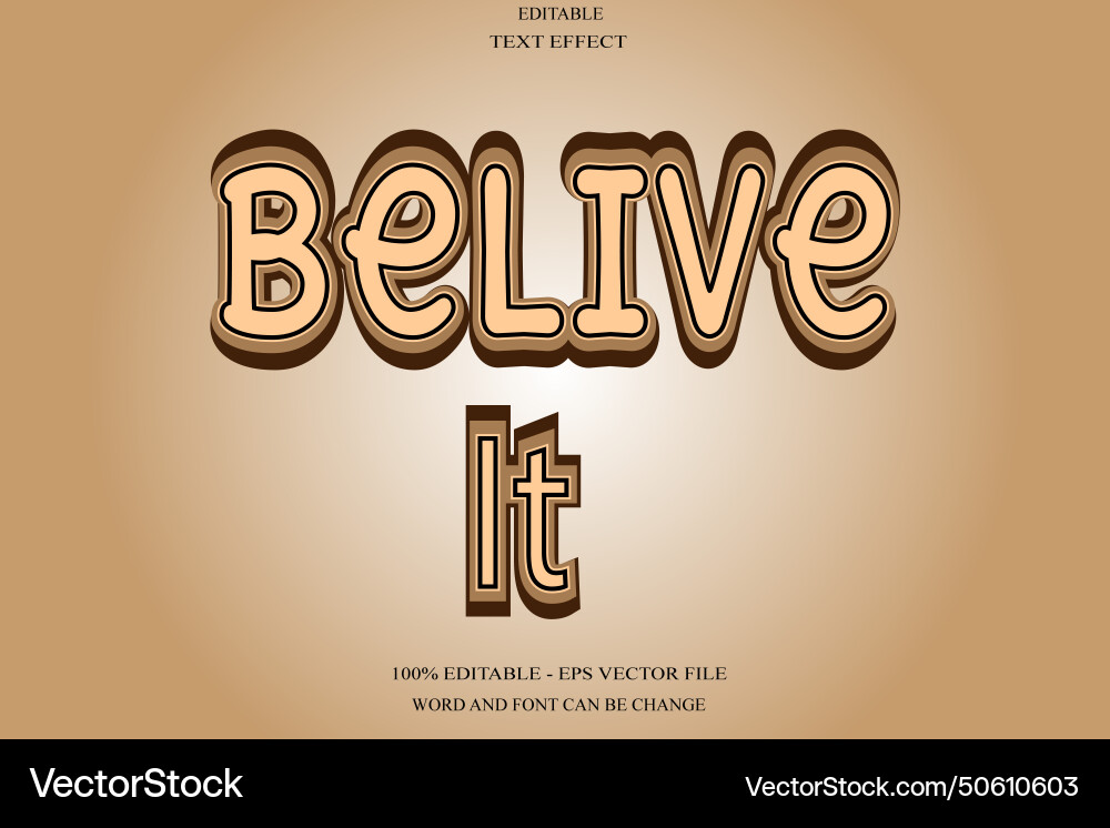 Editable text effect emboss style Editable text effect emboss style vector image
