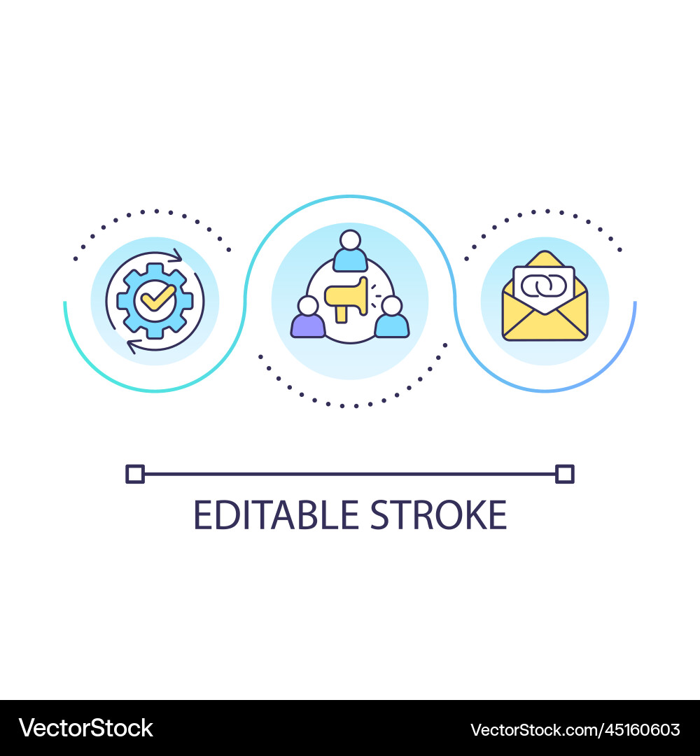 Email campaign for creating customer loyalty loop Email campaign for creating customer loyalty loop Vector Image