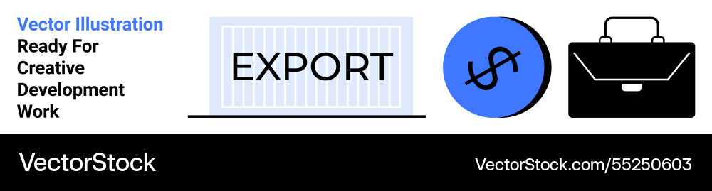 Export process with shipping container dollar Export process with shipping container dollar vector image