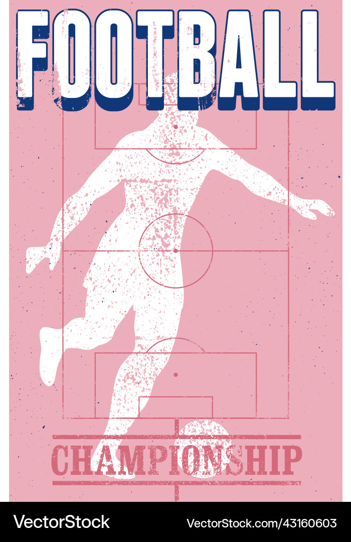 Football typographical vintage grunge poster Football typographical vintage grunge poster vector image