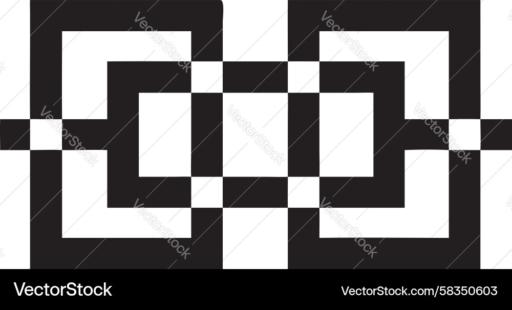 Interlocking Square Pattern Vector Image