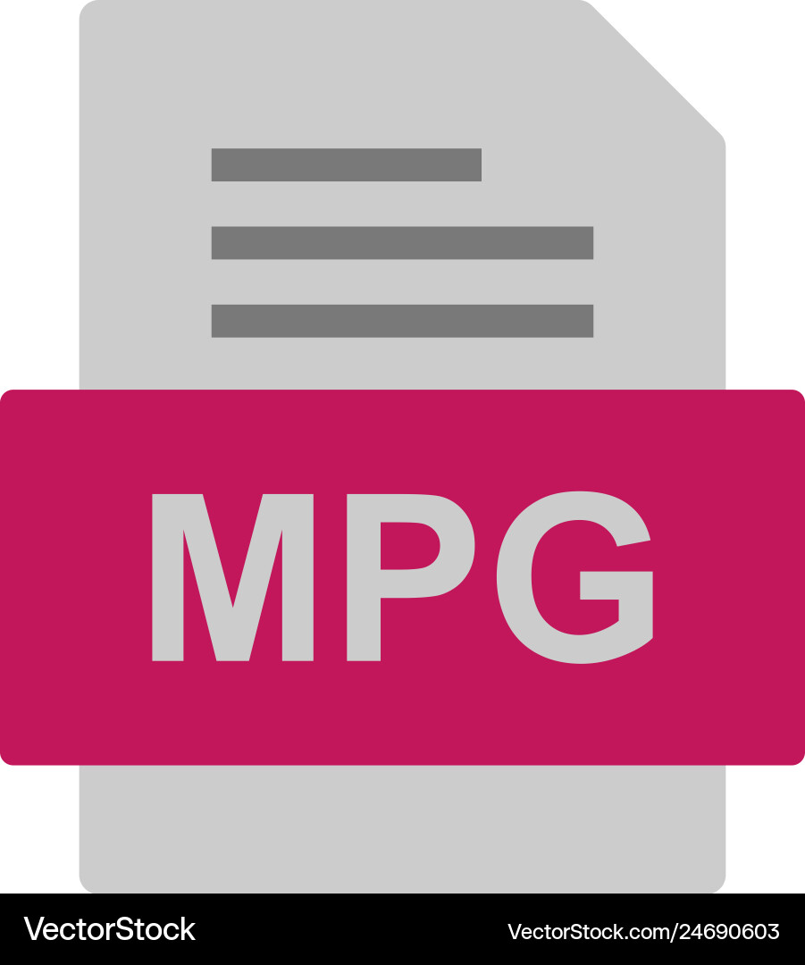 Mpg file document icon vector image