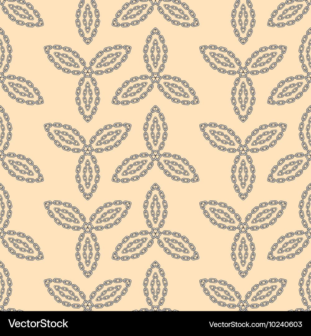 Pattern repeating abstract chain Vector Image
