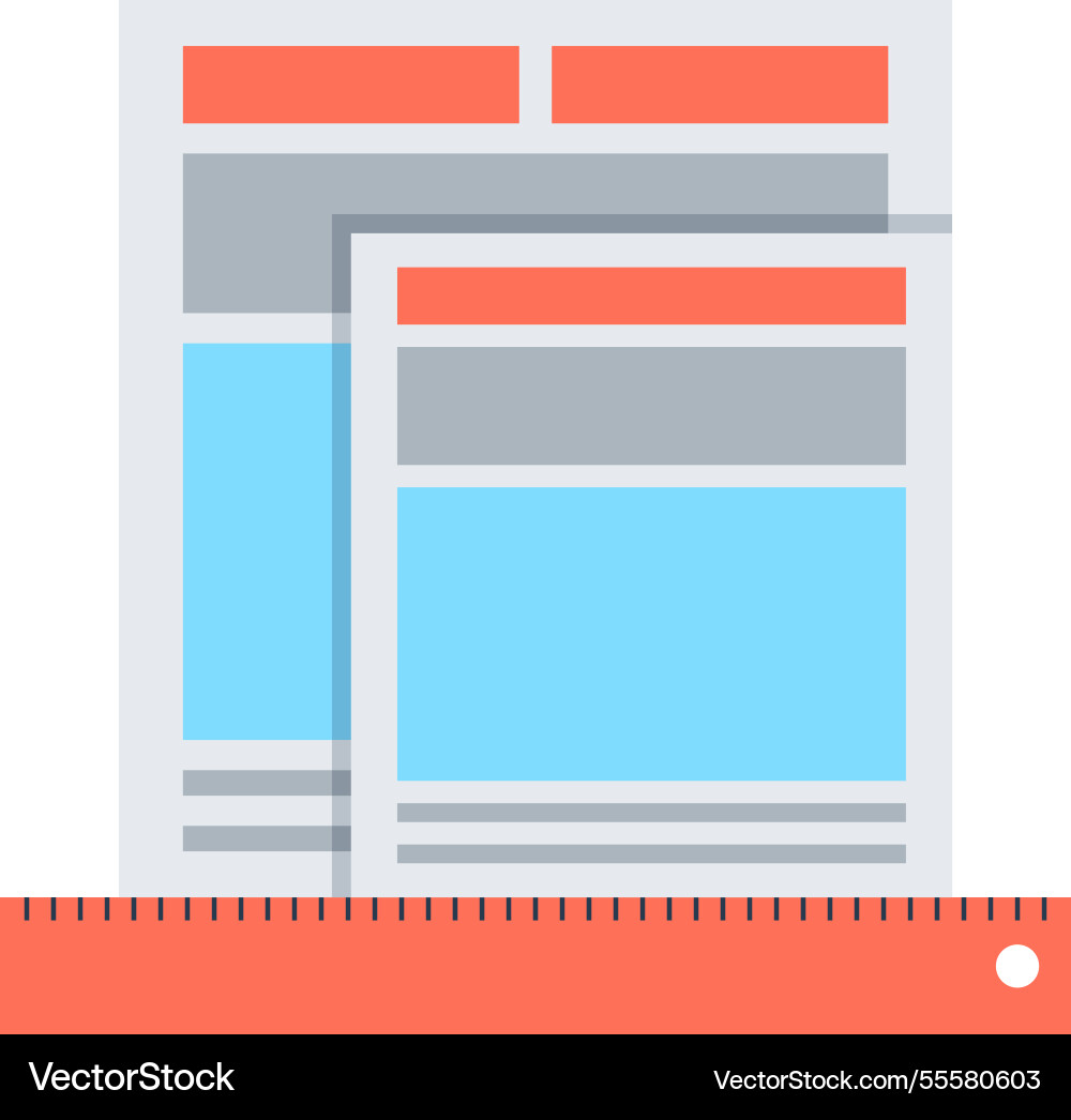 Responsive design flat web icon Responsive design flat web icon Vector Image