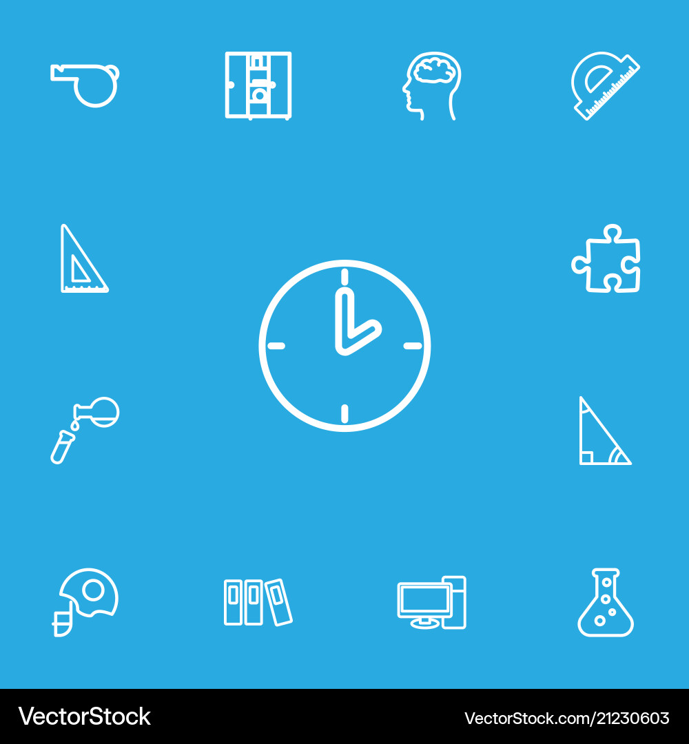 Set of 13 editable science icons line style Set of 13 editable science icons line style vector image