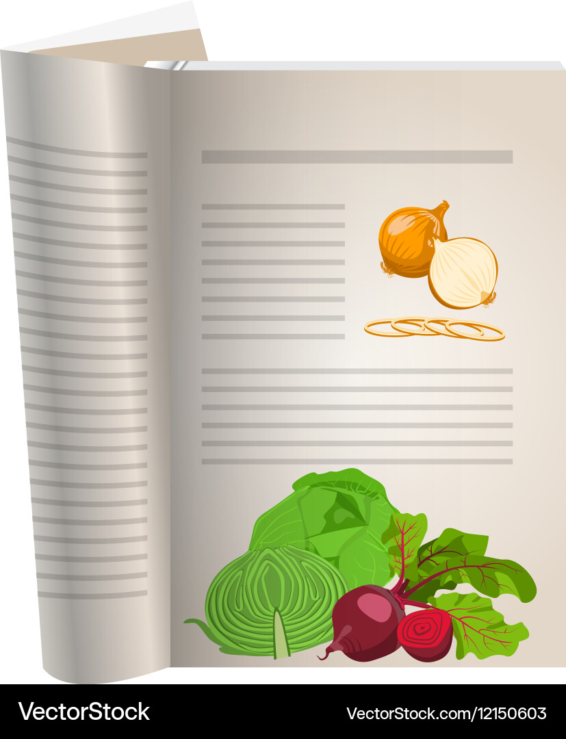 Template pages of a cookbook vector image