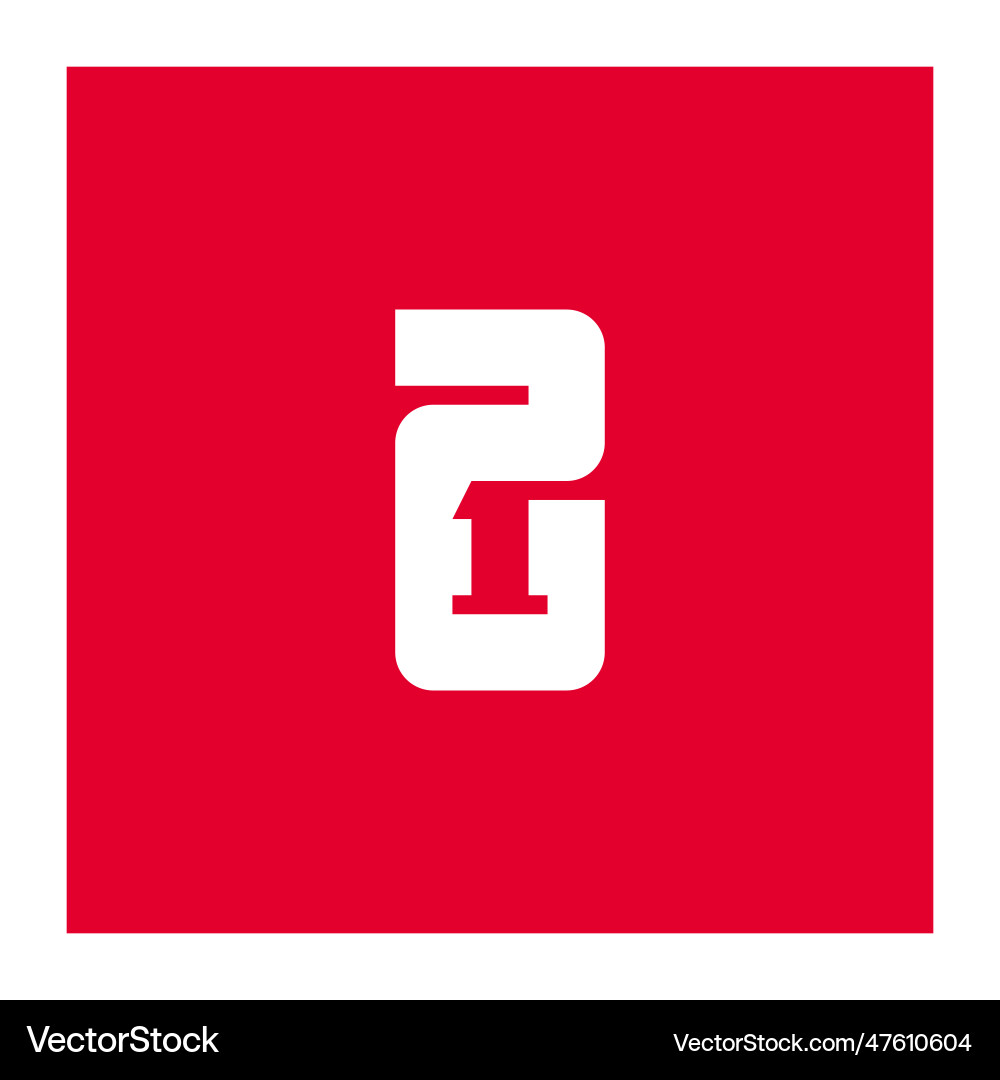 21 - logo design element or icon number 1 inside 21 - logo design element or icon number 1 inside vector image