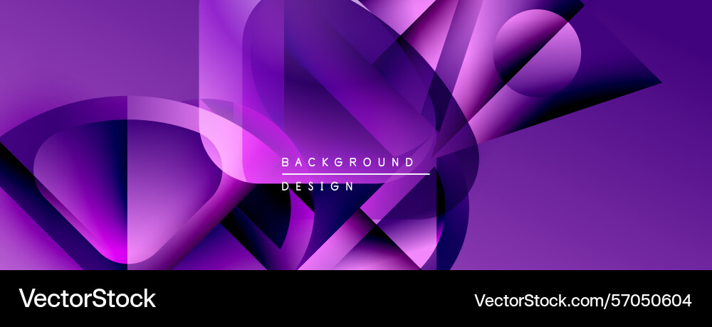 Abstract purple design overlapping shapes create Vector Image