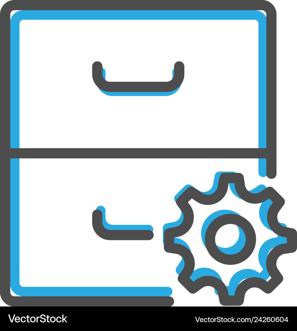 Archive icon design interaction line Archive icon design interaction line Vector Image