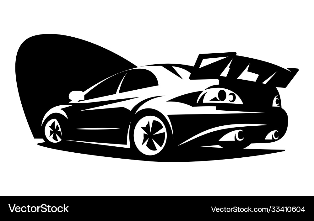 Black Sports Car Business Card Vector Image