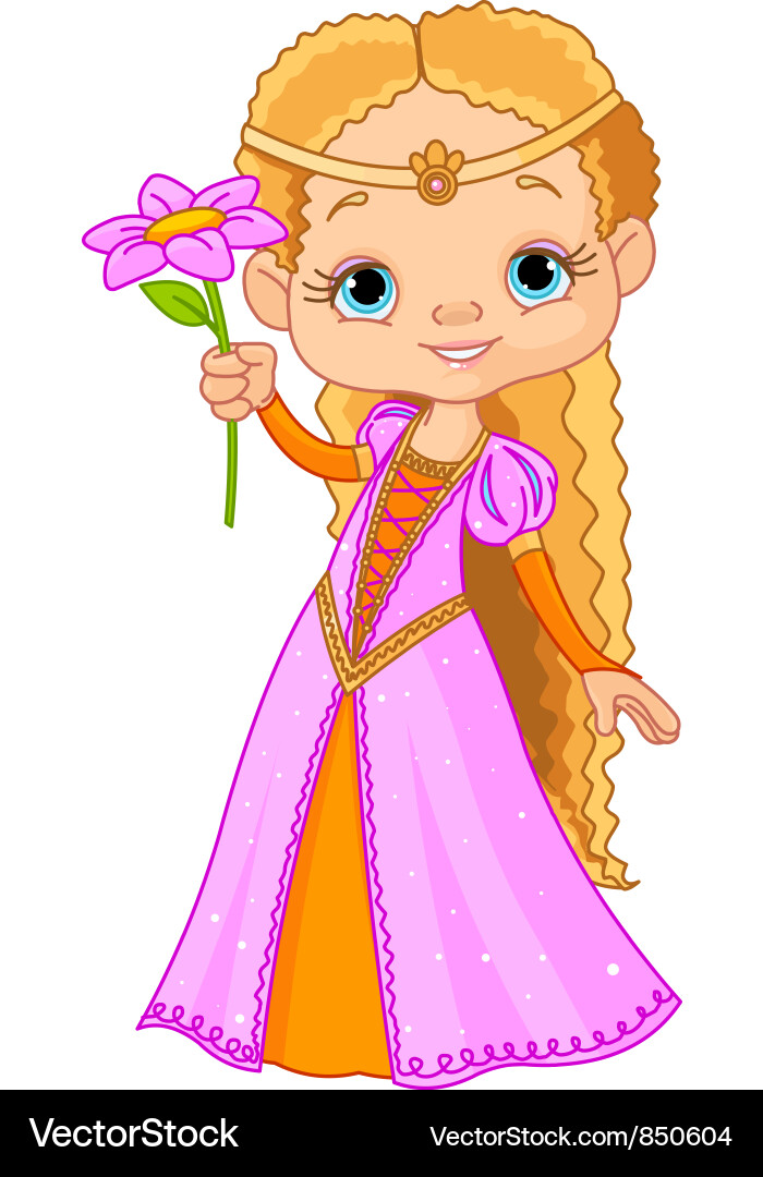 Cute Princess Girl vector image