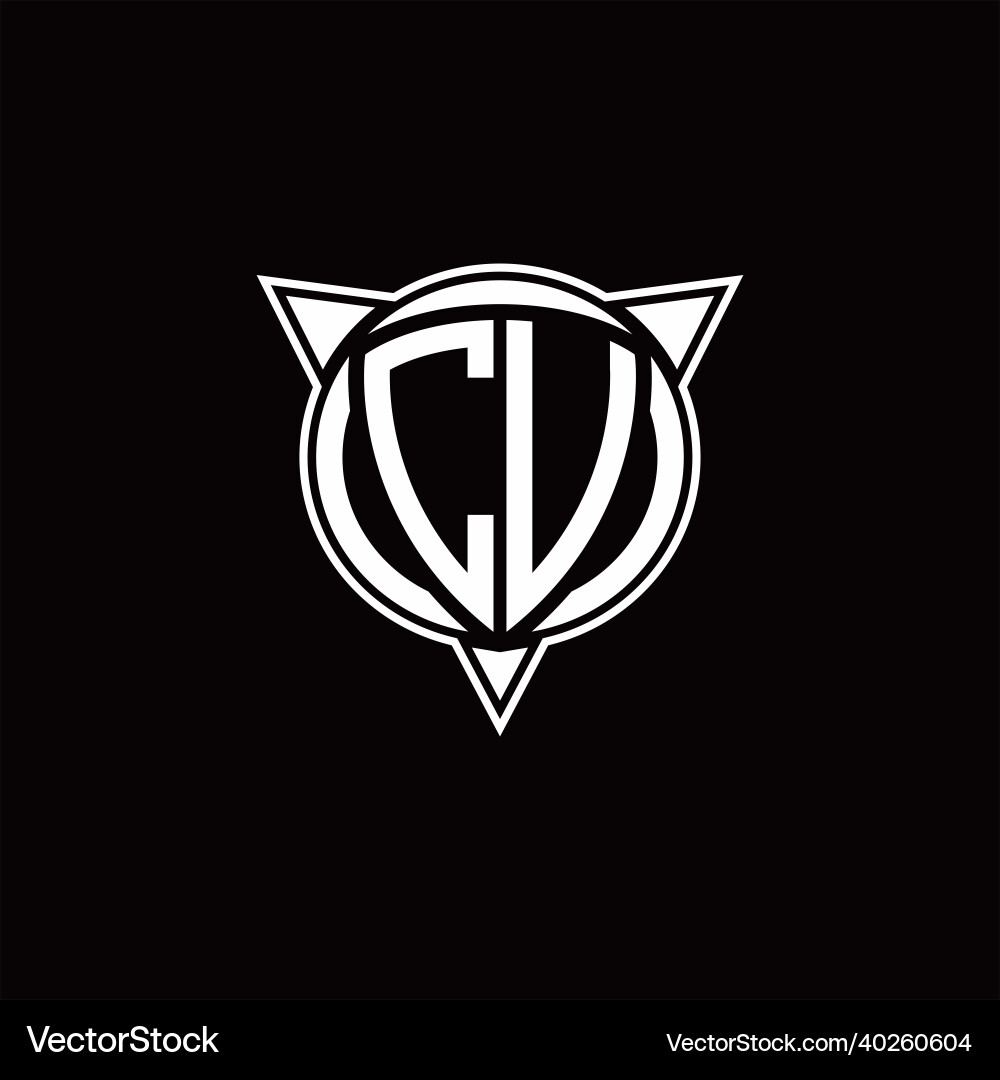 Cv logo monogram isolated with circle shape Cv logo monogram isolated with circle shape Vector Image