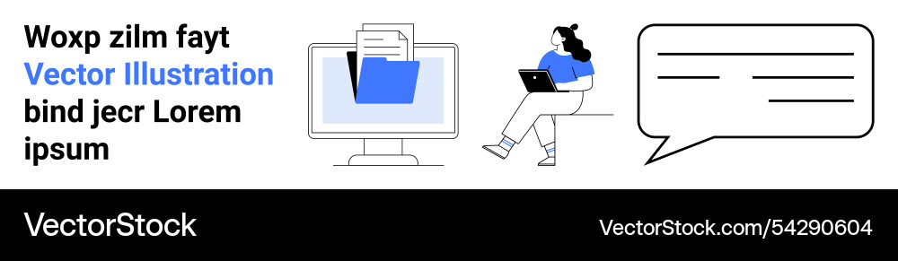 Digital document management with user interaction Digital document management with user interaction vector image