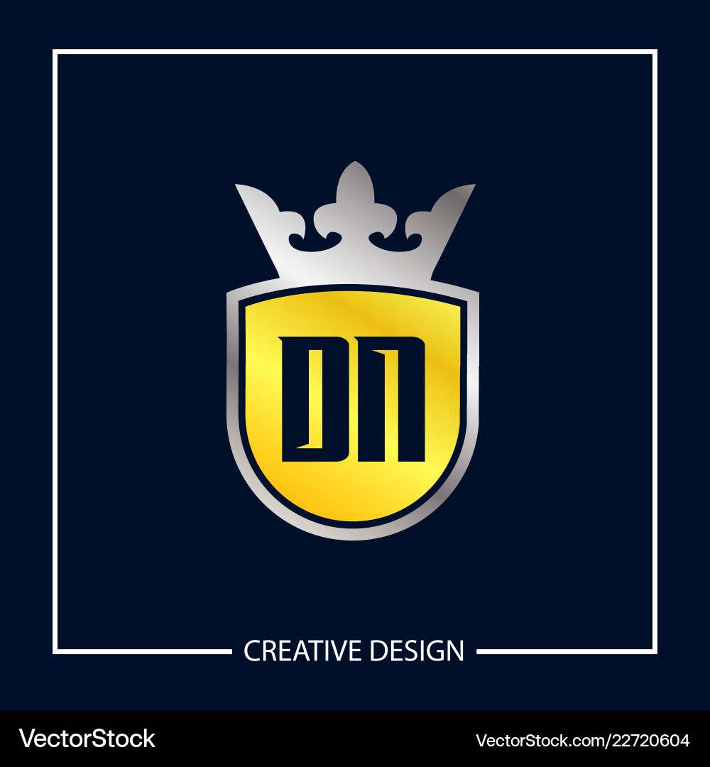 Initial letter dn logo template design Initial letter dn logo template design vector image