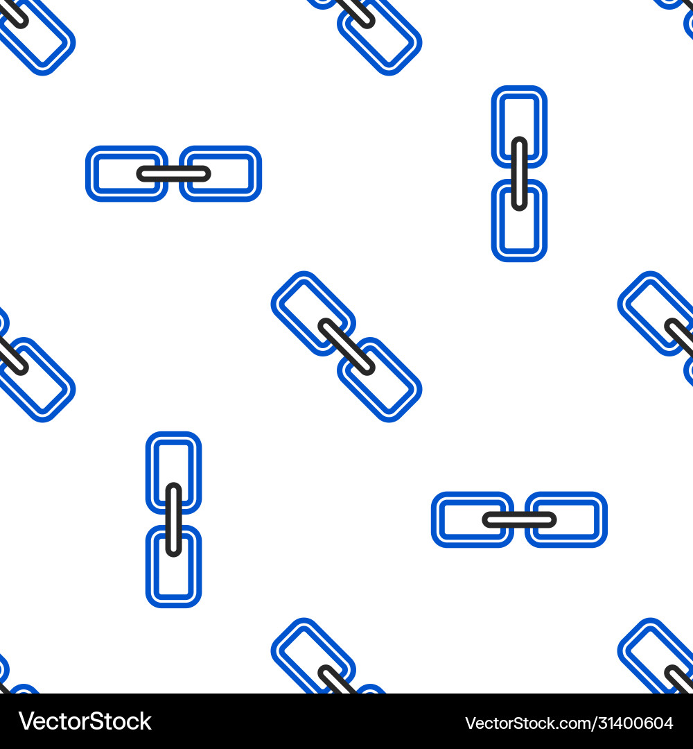 Line chain link icon isolated seamless pattern Line chain link icon isolated seamless pattern Vector Image