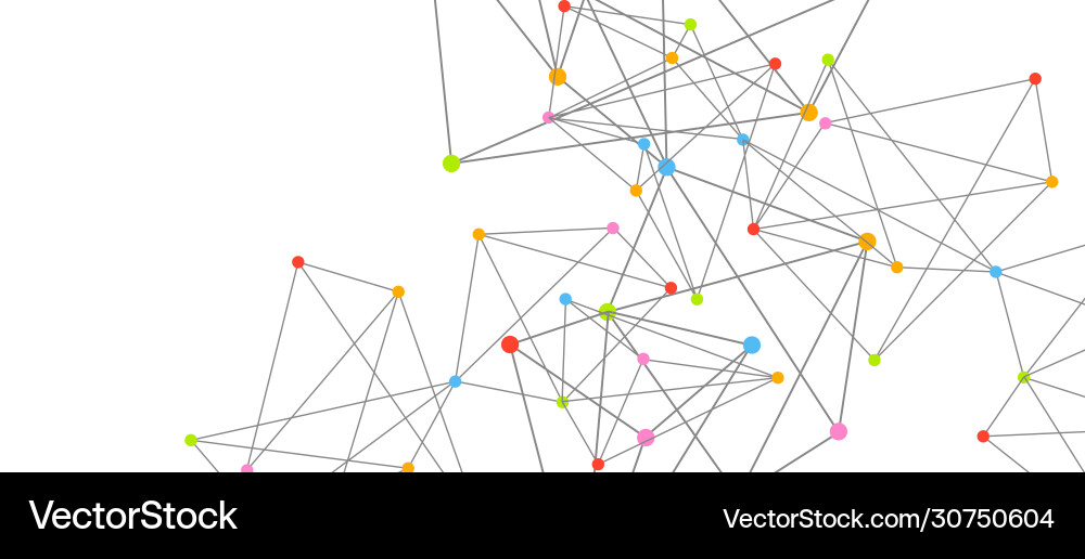 Line points connections triangular technology Vector Image