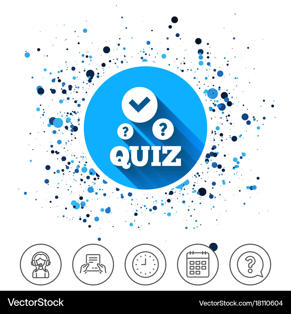Quiz sign icon questions and answers game vector image