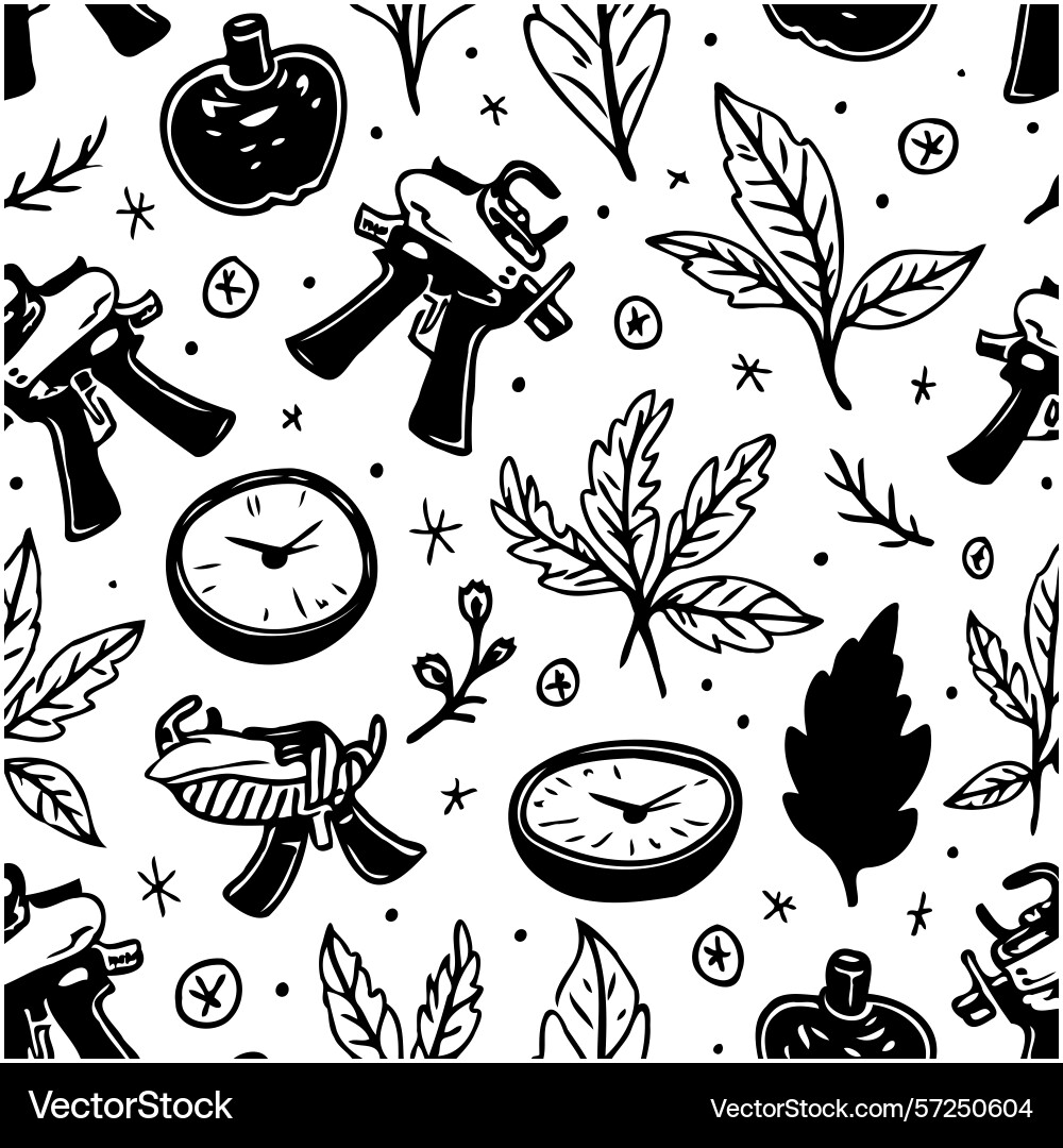 Seamless pattern with artistic elements perfume Vector Image