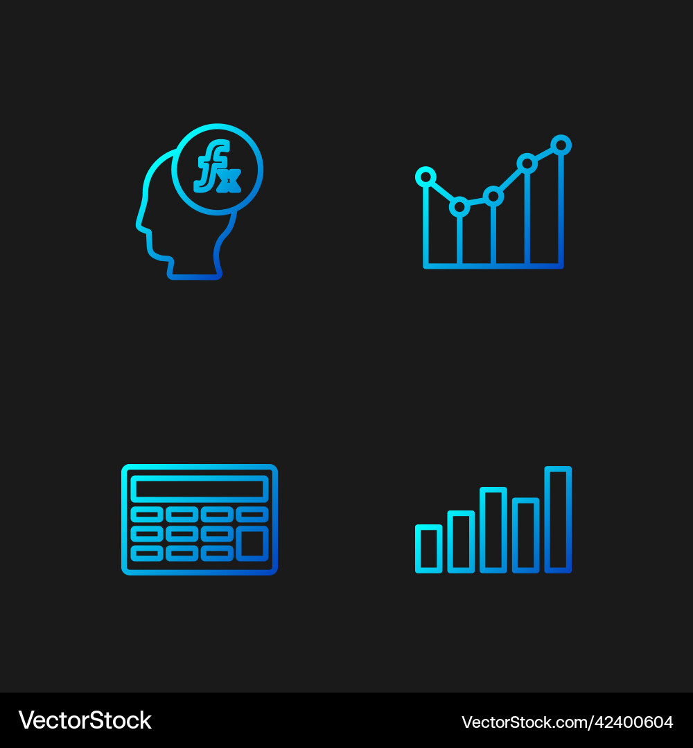 Set line graph schedule chart diagram Set line graph schedule chart diagram Vector Image