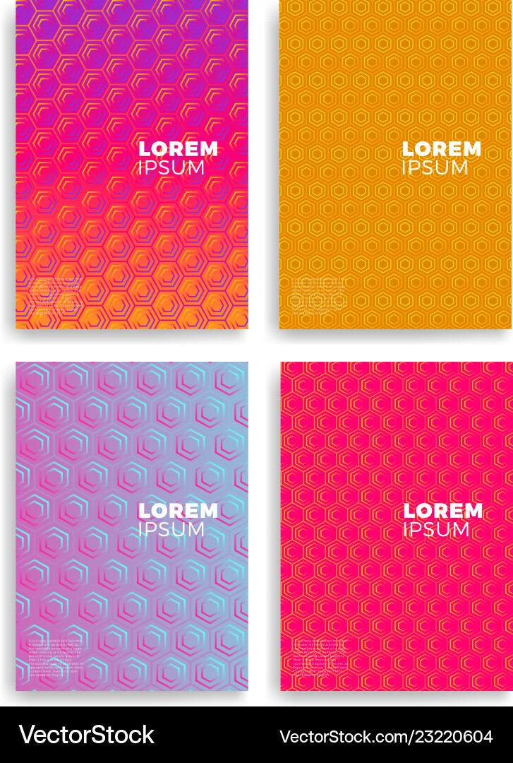 Set of abstract cards with layers overlap Vector Image