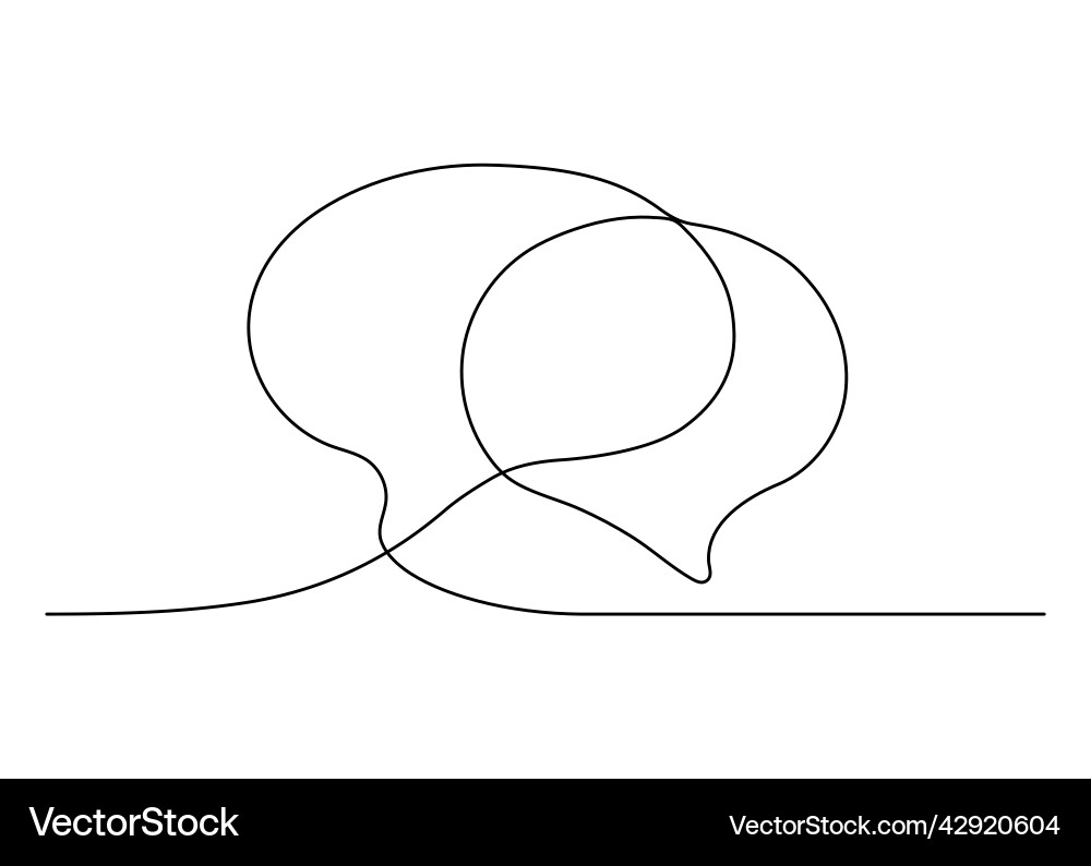 Speech bubble outline dialog speak continuous Speech bubble outline dialog speak continuous vector image
