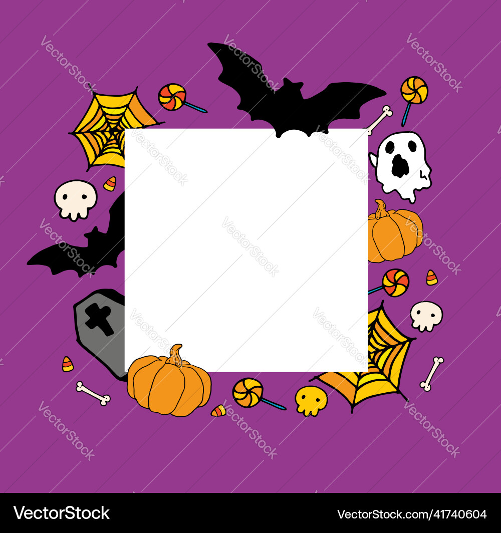 Template for halloween with an empty space Vector Image