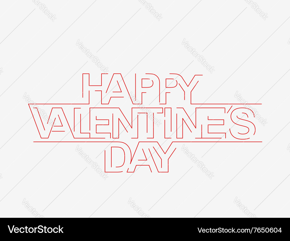 Valentines day text design element Vector Image