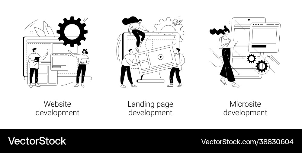 Webpage programming abstract concept Webpage programming abstract concept Vector Image