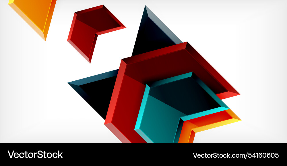3d arrow techno design template Royalty Free Vector Image