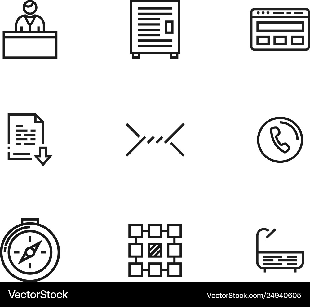 9 Zeilensymbole für Web- und Benutzeroberfläche 9 Zeilensymbole für Web- und Benutzeroberfläche vektorbild