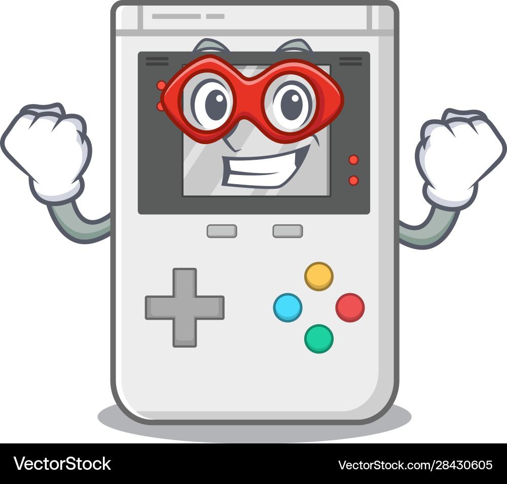 A picture handheld game scroll dressed Vector Image