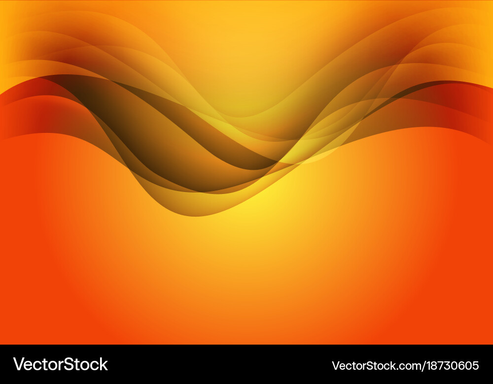 Abstract red yellow wave curve background Vector Image