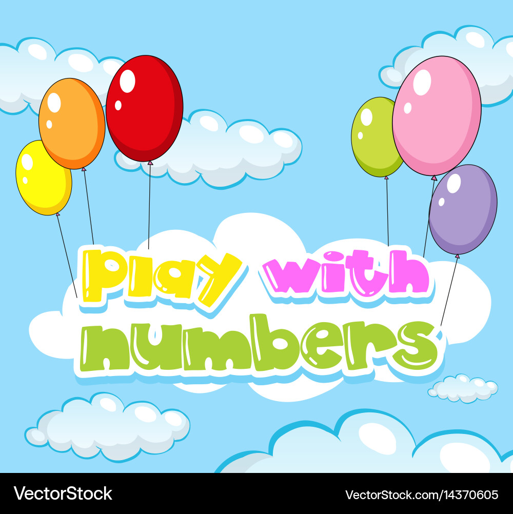 Background design for play with numbers vector image