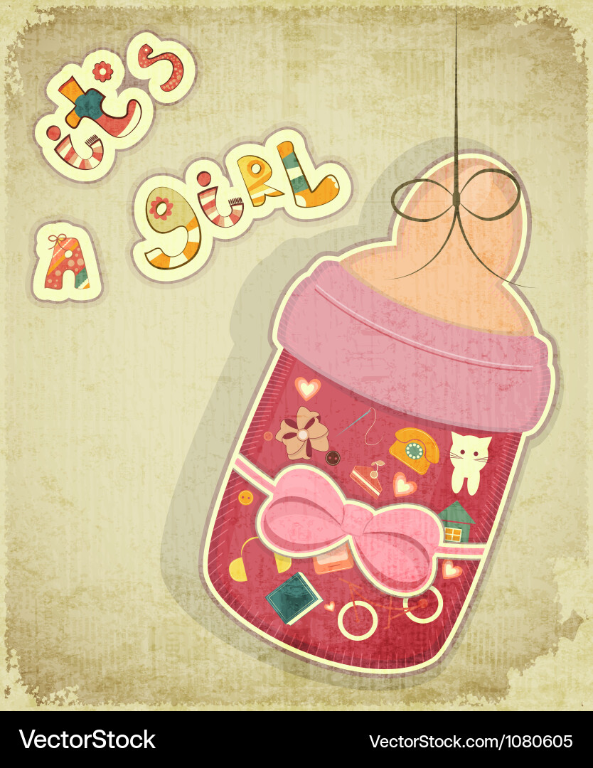 Birthday card for girl Vector Image