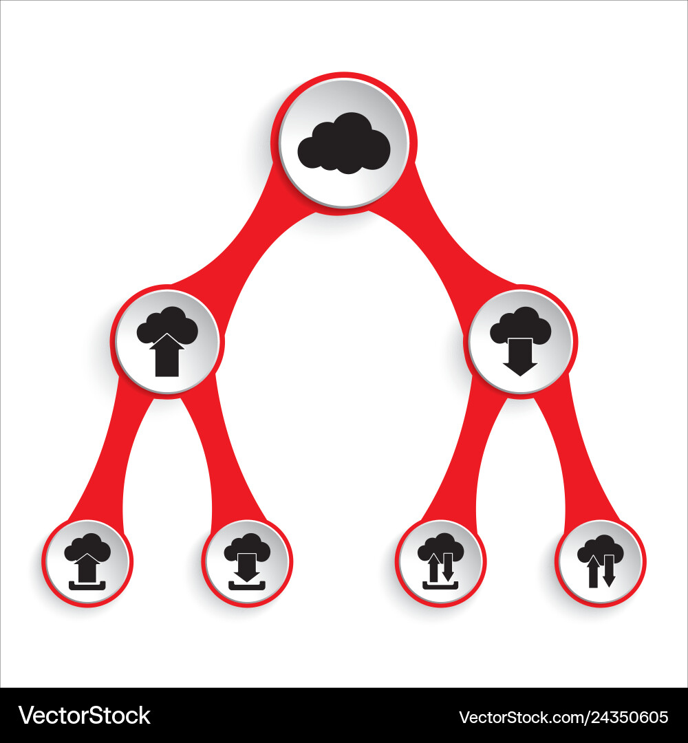 Cloud computing technology abstract scheme Vector Image