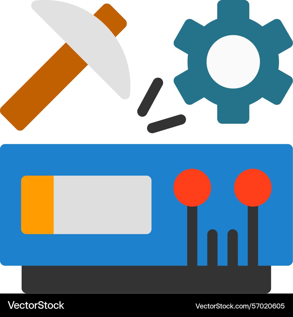 Data mining flat style icon design vector image