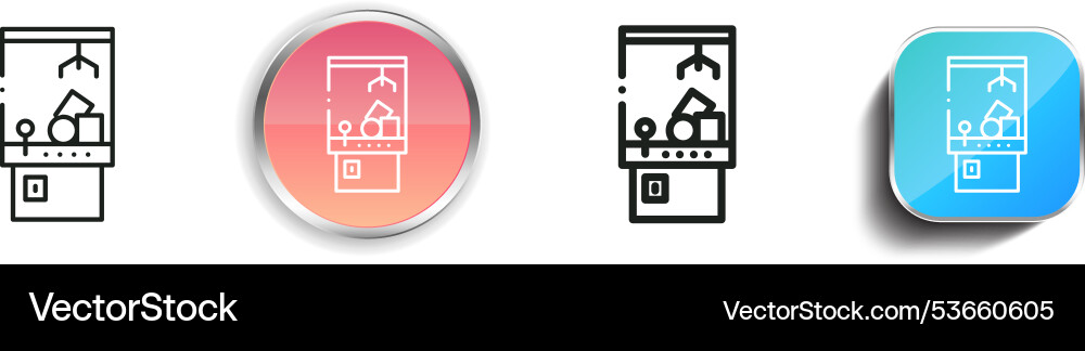 Electronics icon thin linear regular and button vector image
