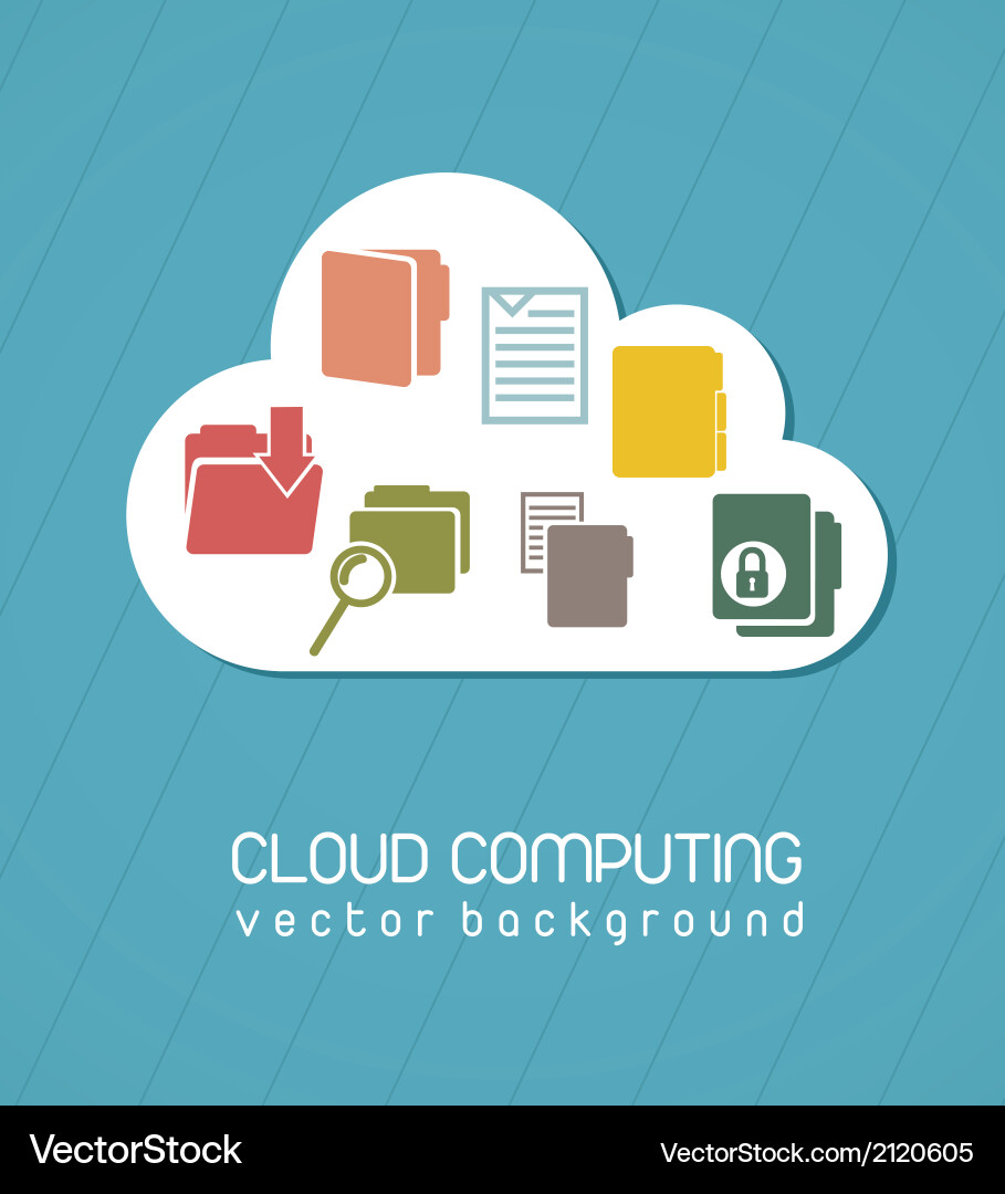 Files icons over blue background vector image
