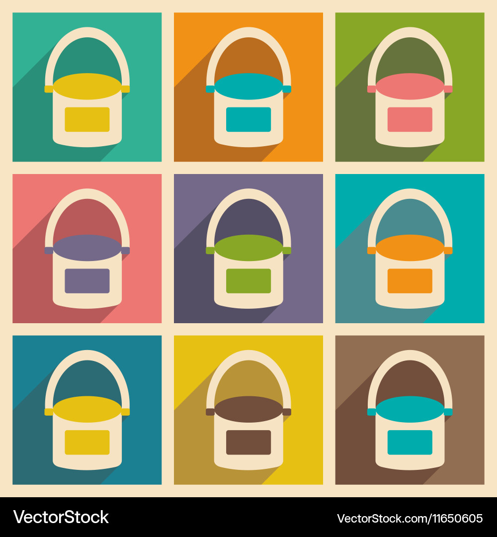 Flat with shadow concept and mobile application vector image
